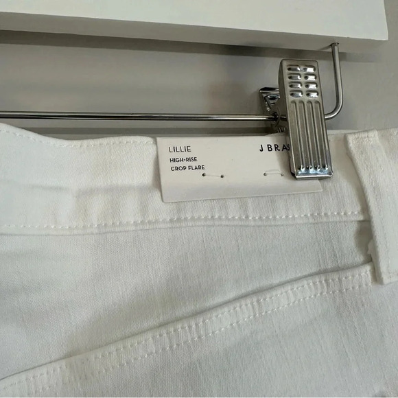 J Brand Blanc Lillie Flare Button Fly Cropped High Rise Pants Size 30 NWT - Picture 5 of 13